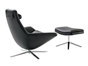 METROPOLITAN - Leather armchair with headrest _ B&B Italia